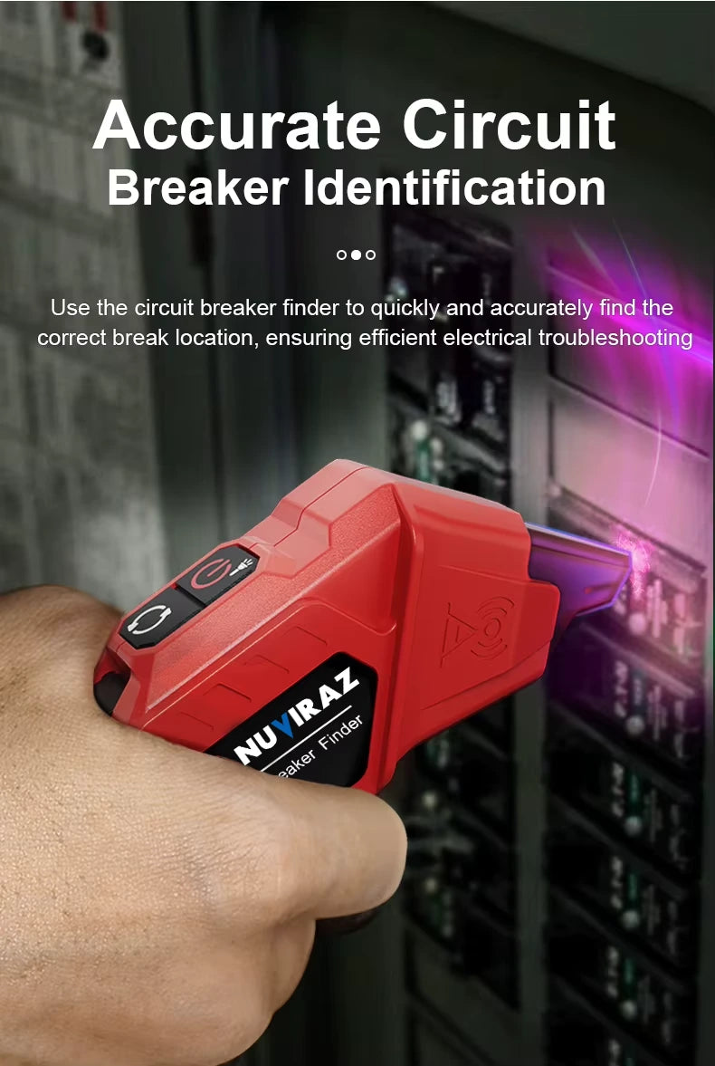 Nuviraz Circuit Breaker Finder with GFCI Outlet Tester & NCV Detection – NF-827, Socket Tester for 90~120V AC Electrical Systems - NuviraZ