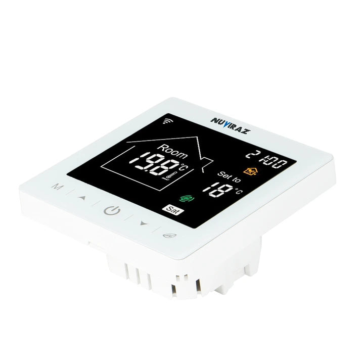 Nuviraz Smart WiFi Thermostat with TUYA App – Compatible with Alexa & Google Home | M2-1 Digital Controller for Underfloor Heating, Boiler & Floor Systems - NuviraZ