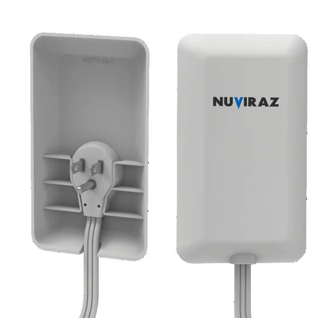 Nuviraz Ultra-Thin Flat Outlet Extender with Cord – 3-Outlet Wall Plate Plug | Slim Power Strip for Tight Spaces, Furniture & Travel Use