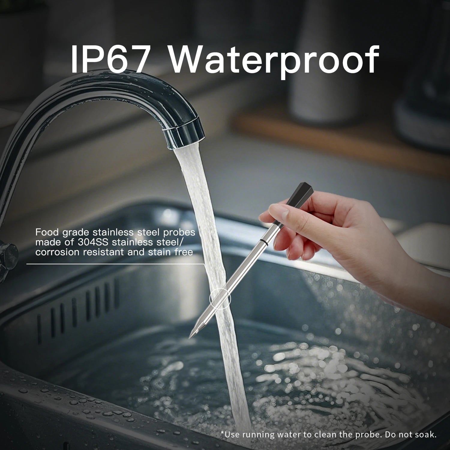 Nuviraz Smart Bluetooth Wireless Meat Thermometer Digital | BBQ, Grill, Oven, Smoker, Air Fryer, Kitchen | Perfect for Steak, Chicken, Turkey, and More | Delicous Recipes in App - NuviraZ